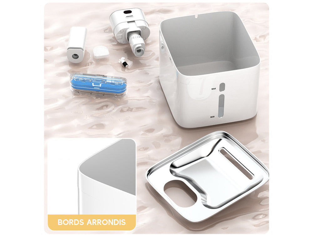 Fontaine à eau sans fil Inox 4,2L - Modèle INO2 - Coloris Blanc - Image 3