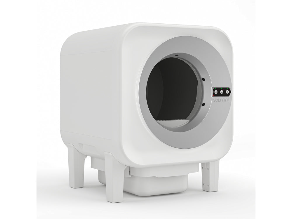 Litière auto-nettoyante 65L Wifi avec caméra HD - Modèle Cocoon - Coloris Blanc