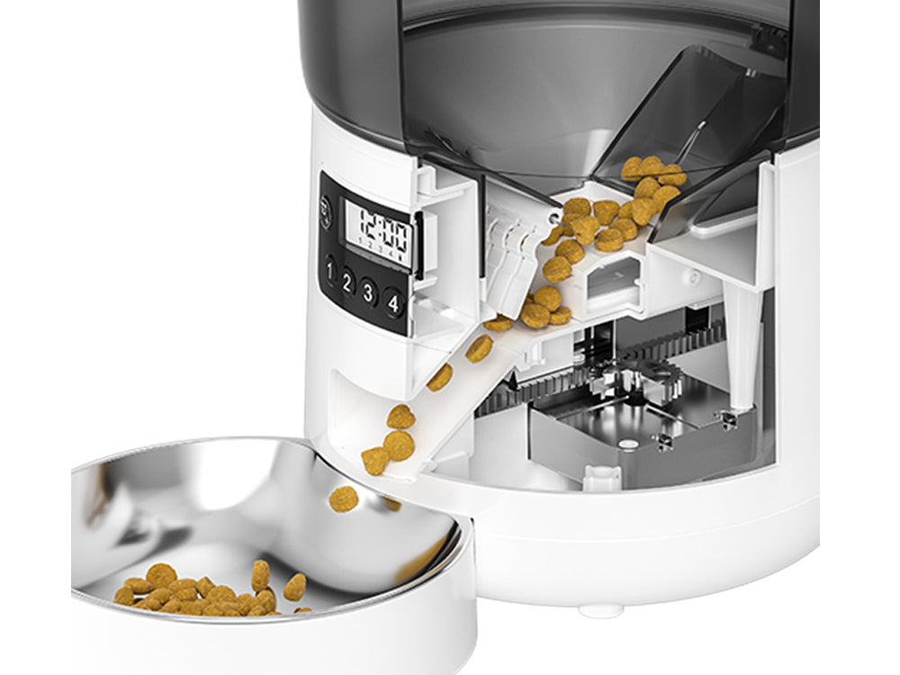 Distributeur de croquettes automatique 4L - Modèle Foodies - Coloris Blanc - Image 2