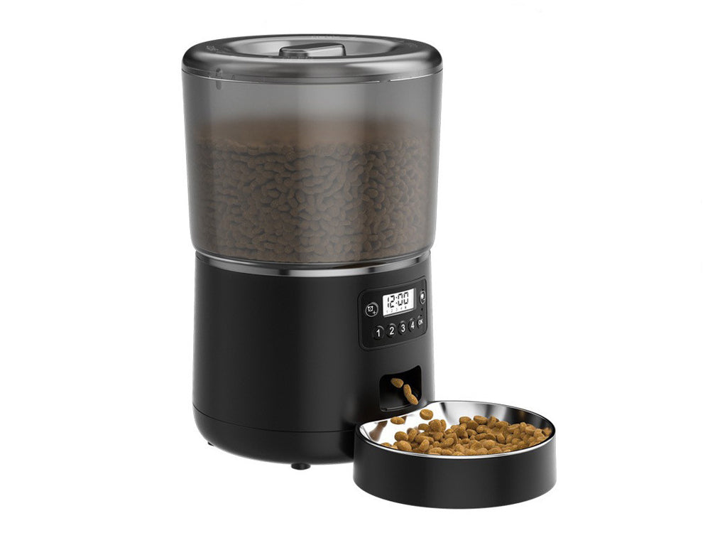 Distributeur de croquettes automatique 4L - Modèle Foodies - Coloris Noir