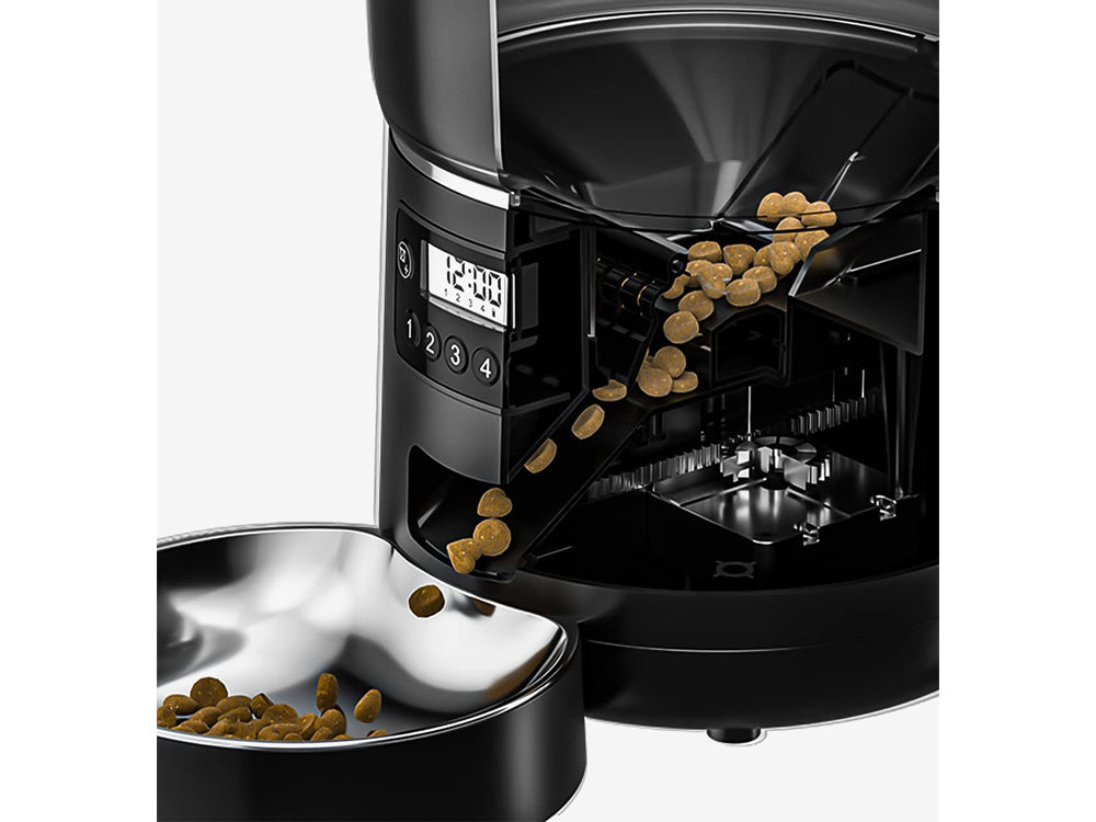 Distributeur de croquettes automatique 4L - Modèle Foodies - Coloris Noir - Image 2