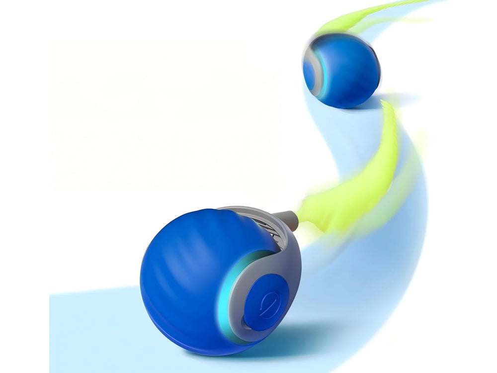 Jouet interactif à 2 vitesses rechargeable et lumineux - Coloris Bleu